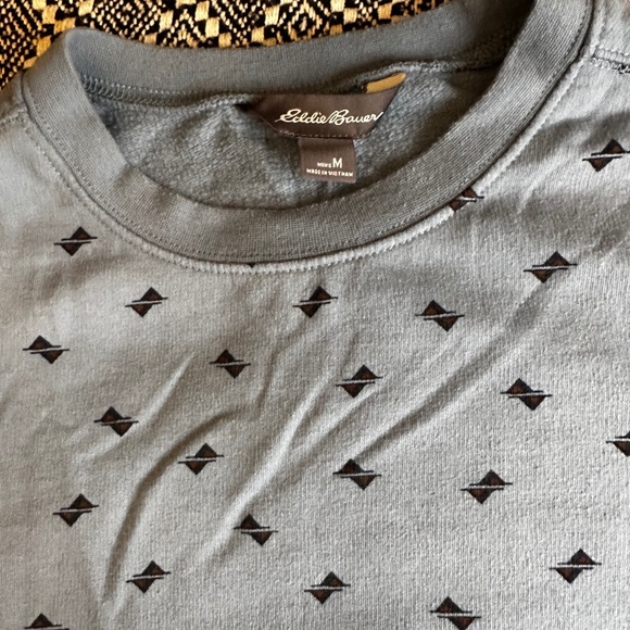 Eddie Bauer Men’s T-Shirt Medium – Gray Patterned Tee - Picture 2 of 4